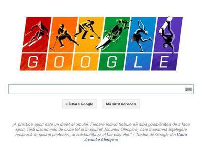 GOOGLE marchează debutul Jocurilor Olimpice de la Soci printr-un logo special