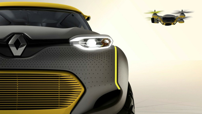 Renault Kwid, mașina care are în dotare o dronă zburătoare - GALERIE FOTO
