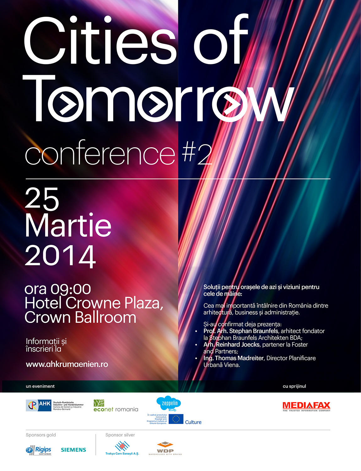 Află cum vor arăta orașele viitorului la conferința "Cities of Tomorrow"