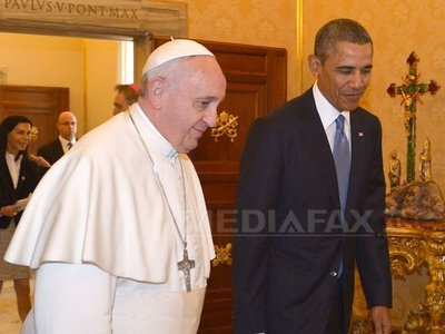 Papa Francisc l-a primit pe Barack Obama la Vatican