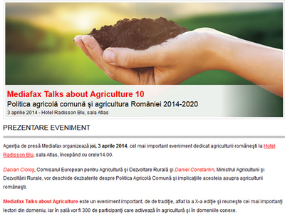 Daniel Constantin și Dacian Cioloș participă la conferința "Mediafax Talks about Agriculture"
