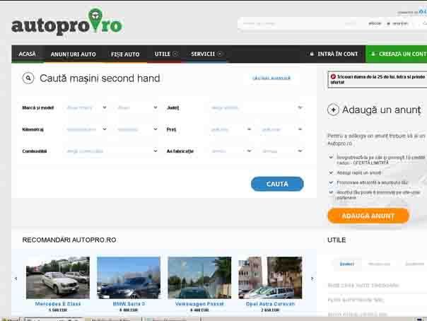 Mediafax Group a relansat site-ul Autopro.ro pentru cumpărătorii și vânzătorii de mașini