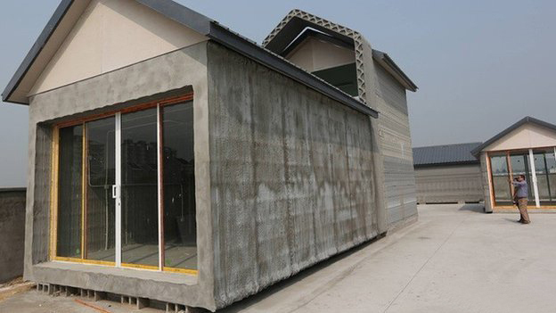 O firmă din China a printat 3D zece case într-o singură zi
