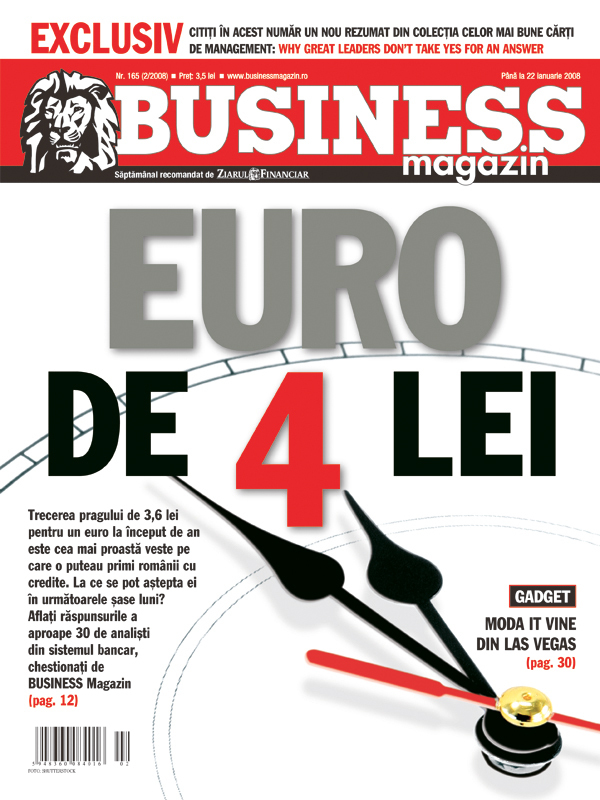 Business Magazin, în 2008 - Încercarea de a face pariul corect pentru cursul euro/leu. Poate ajunge euro la 4 lei?