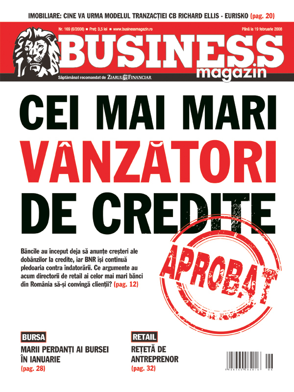 Business Magazin, în 2008 - Cei mai mari vânzători de credite