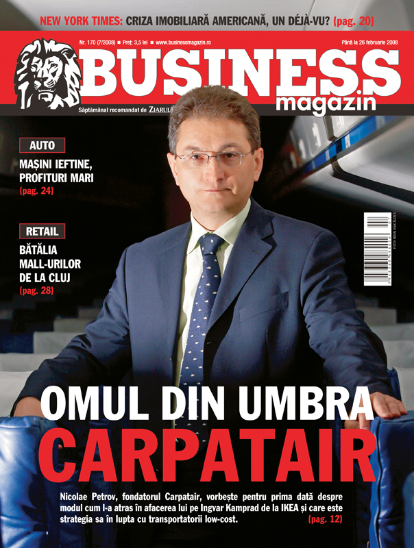 Business Magazin, în 2008 - Fondatorul Carpatair vorbește în premieră despre singurul transportator privat de linie din România