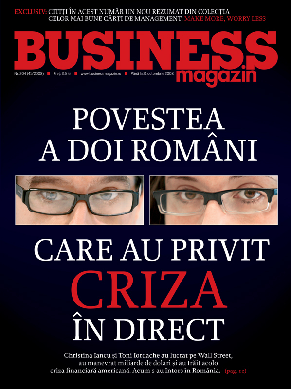 Business Magazin, în 2008 - Doi români au văzut în direct pe Wall Street cum se scufundă economia lumii