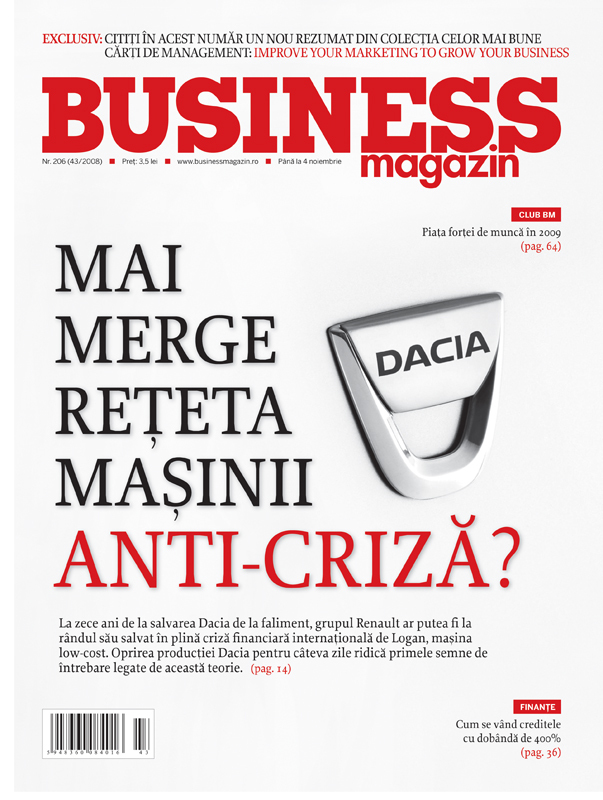 Business Magazin, în 2008 - Va reuși Dacia să facă profituri mari din mașini ieftine?