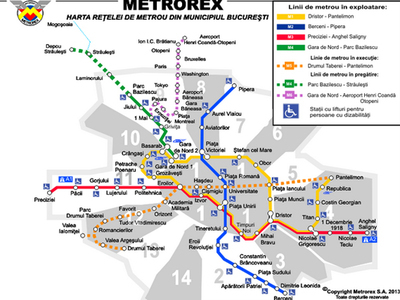Stațiile de metrou din București își schimbă temporar numele. Cum va arăta harta metroului mâine