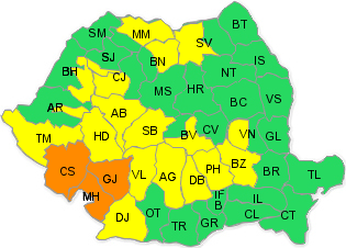 METEO. Cod galben și portocaliu de furtună și ploi torențiale - ACTUALIZAT ORA 18.00