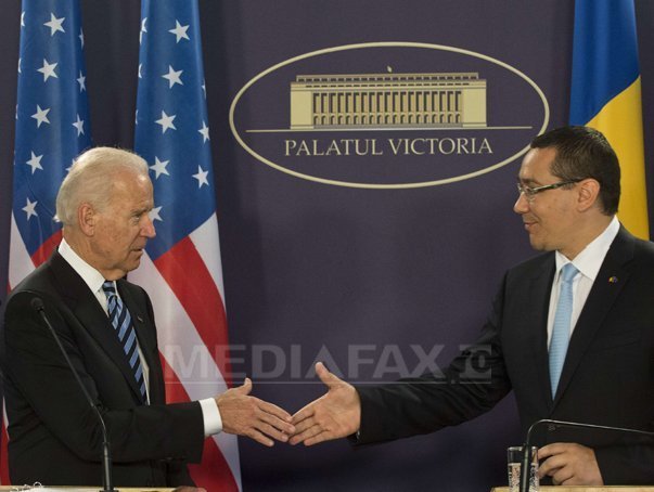 Ponta l-a asigurat pe Biden că România va aloca 2% din PIB la cheltuieli de apărare "până în 2016"