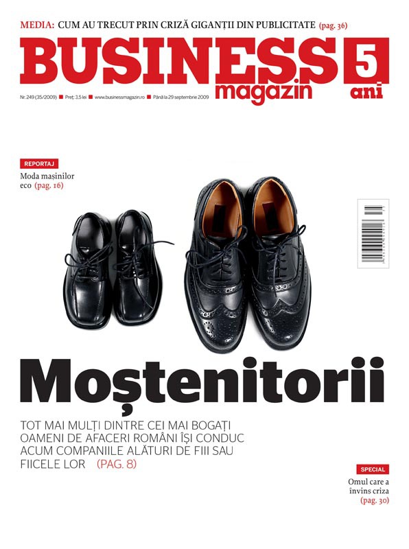 Business Magazin, în 2009 - Oamenii de afaceri români își conduc acum companiile alături de fiii sau fiicele lor