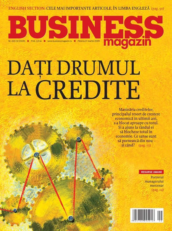 Business Magazin, în 2009 - Mașinăria creditelor s-a blocat. Cum se poate reporni economia românească
