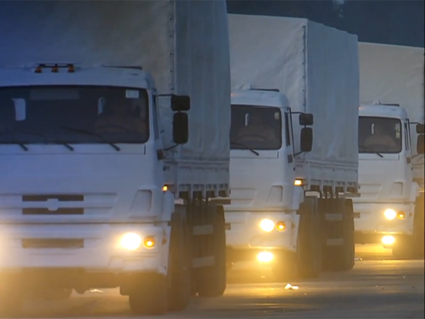 Convoiul umanitar rusesc va staționa până joi dimineață în orașul Voronej