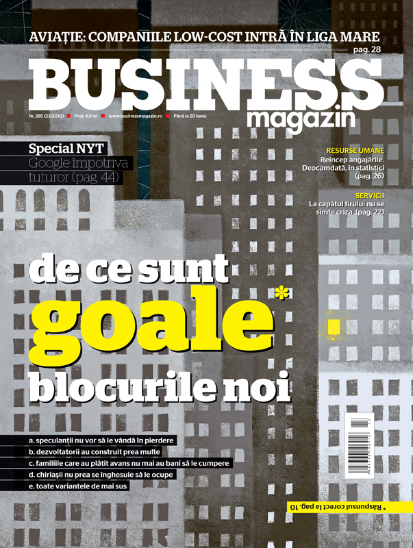 Business Magazin, în 2010 - Blocurile noi rămân goale. Cei care au cumpărat înainte de criză încearcă să vândă apartamentele