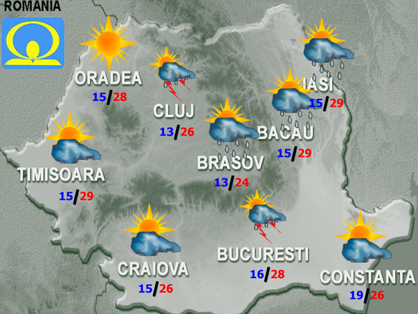 Din nou vreme urâtă. PROGNOZA METEO pentru miercuri și joi