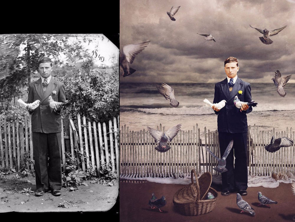A transformat fotografiile unui român în opere de artă inedite