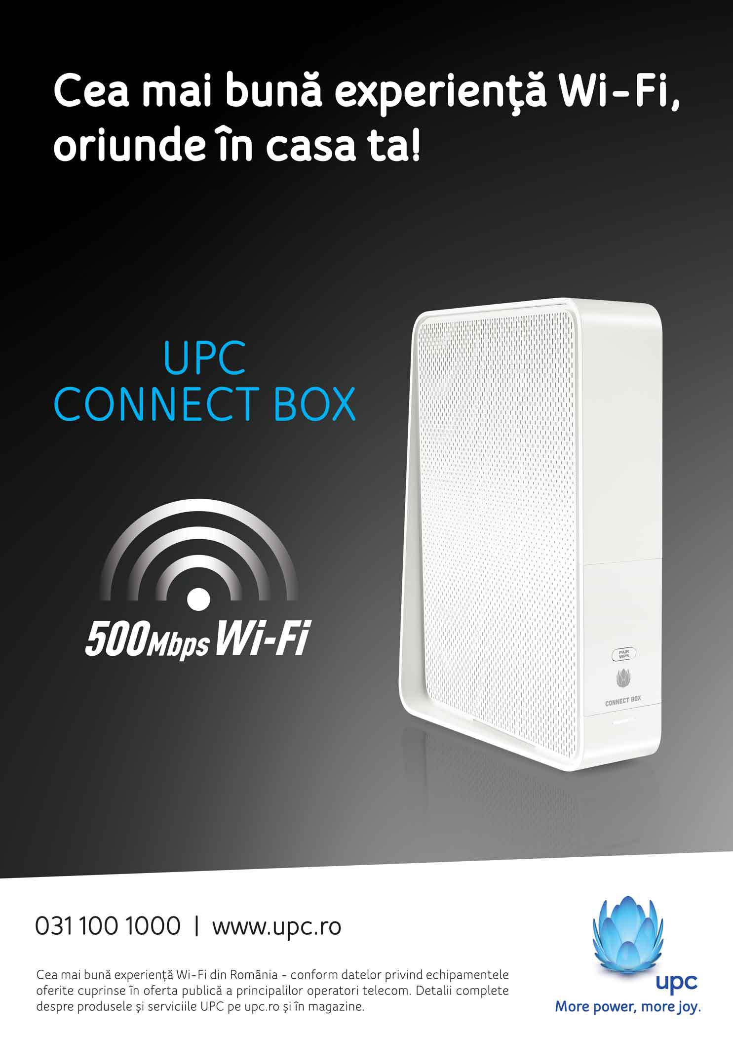(P) UPC reinventează experiența Wi-Fi prin lansarea modemului Connect Box