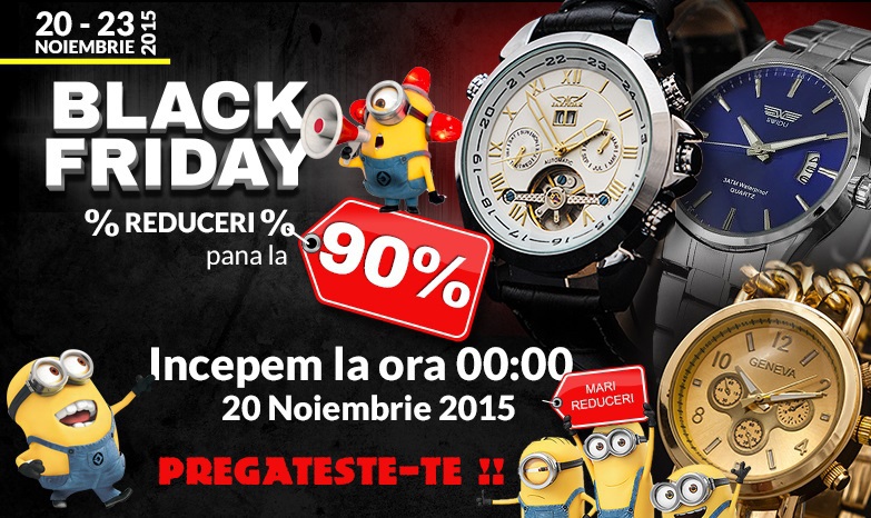Black Friday 2015: Ceasuri cu până la 90% discount, în magazinul PretzMic.ro