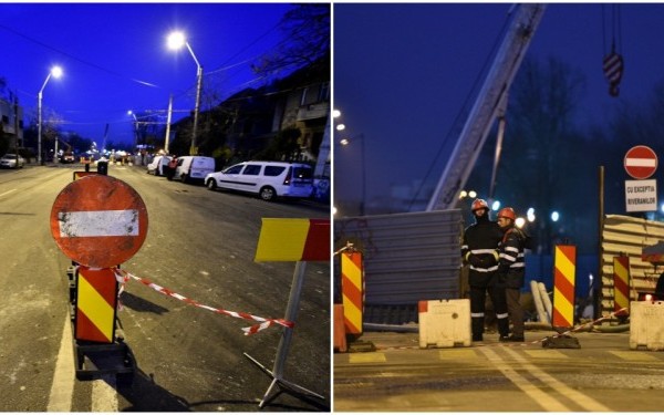 Restrictii de circulatie timp de o luna si curse RATB deviate, dupa ce asfaltul s-a surpat din cauza lucrarilor la metrou