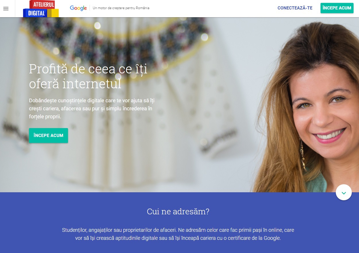 Google lansează Atelierul Digital - o platformă online pentru creșterea competențelor digitale dedicată studenților și antreprenorilor din România