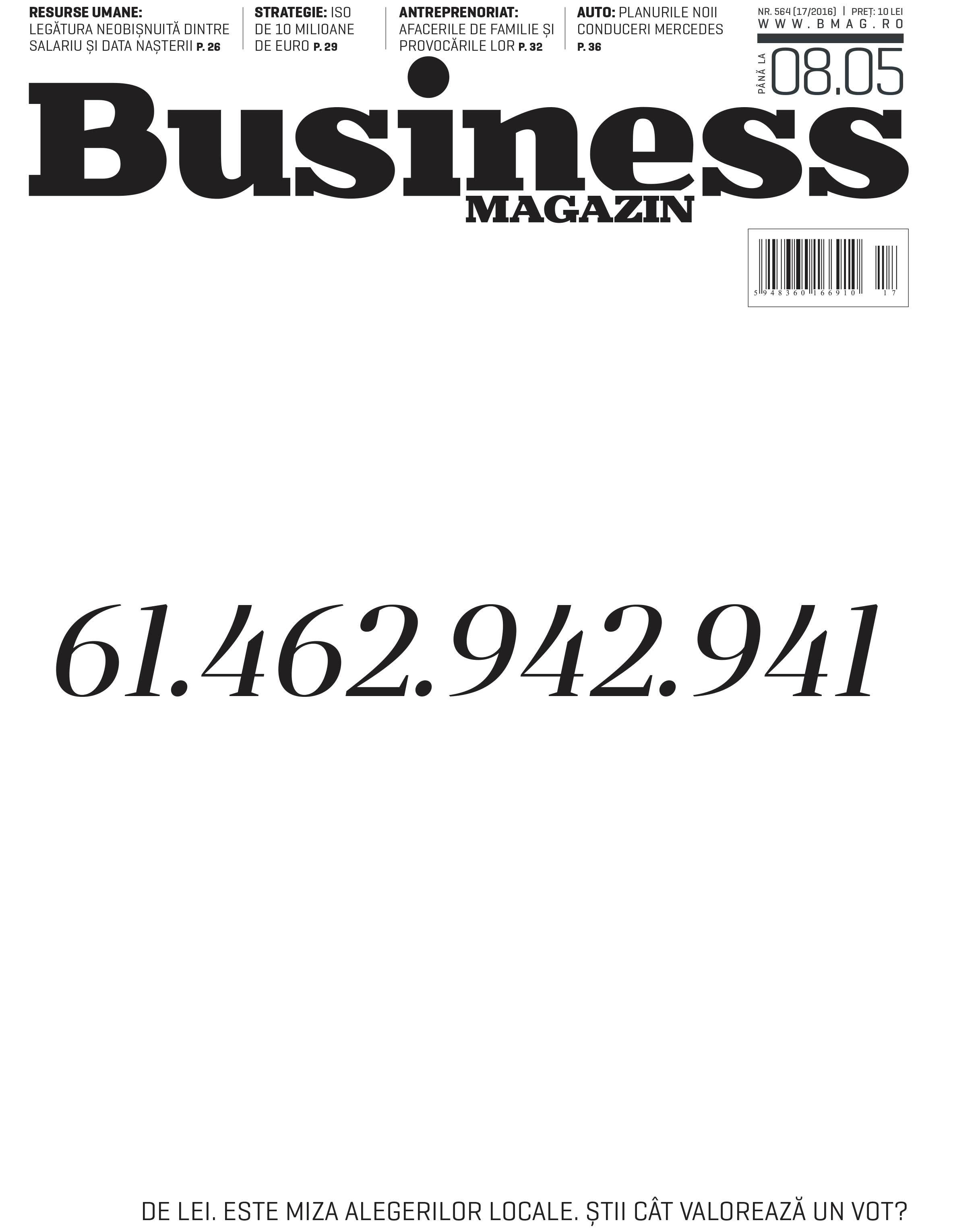 Citește în noul număr Business Magazin din 3 mai 2016