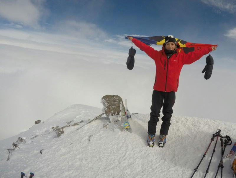 FELICITĂRI! Record românesc. La 12 ani, pe cel mai înalt vârf din Europa