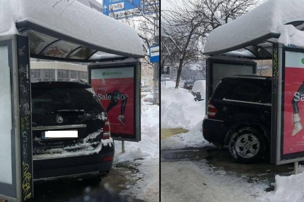 Unde credeți că este cel mai nimerit loc de parcare pentru un Mercedes? Galerie FOTO