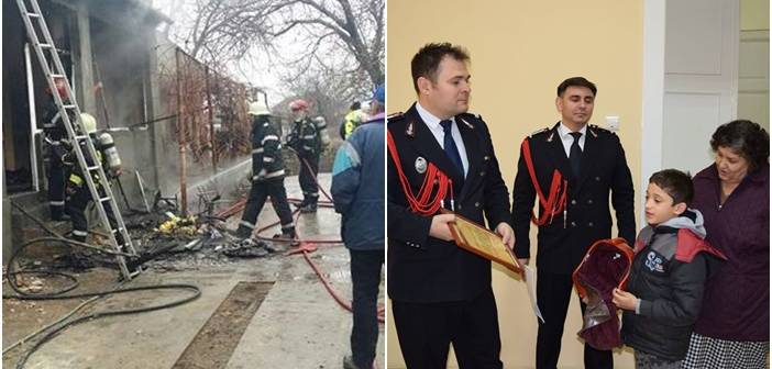 Copilul erou la numai 9 ani, care și-a salvat familia din flăcări, vedeta pompierilor la Timișoara