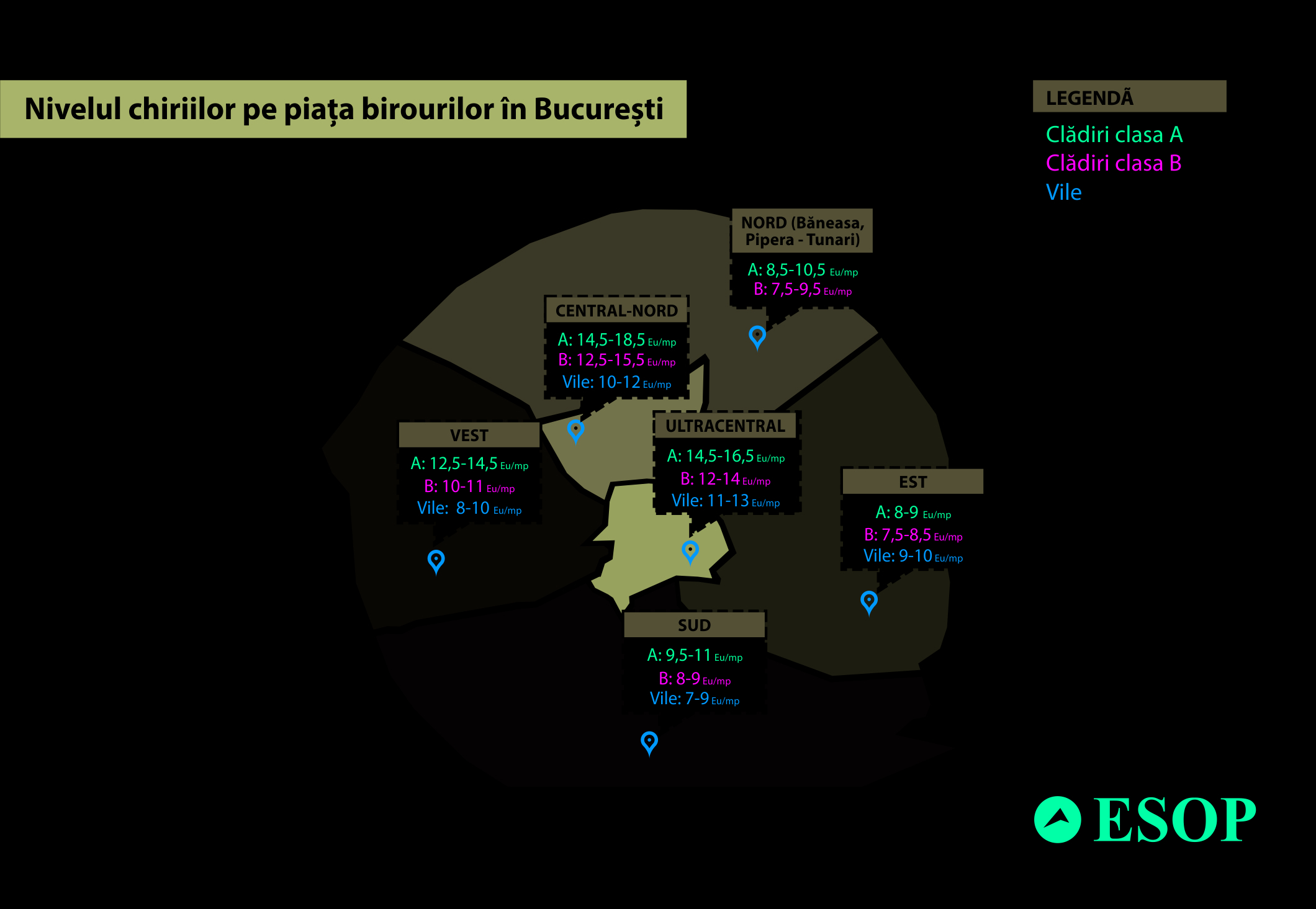 Care este cea mai scumpă zonă de birouri din Capitală