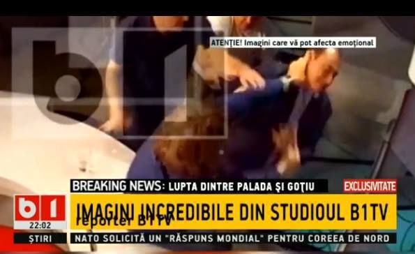 VIDEO. B1 a difuzat FILMUL COMPLET al bătăii dintre Palada și Goțiu. Cum a încercat fostul consilier al lui Ponta să-l dea cu capul de masă pe senatorul USR