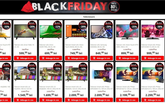 Un mare retailer din România dă startul reducerilor de Black Friday. Produse cu prețuri mai mici cu până la 80%, astăzi