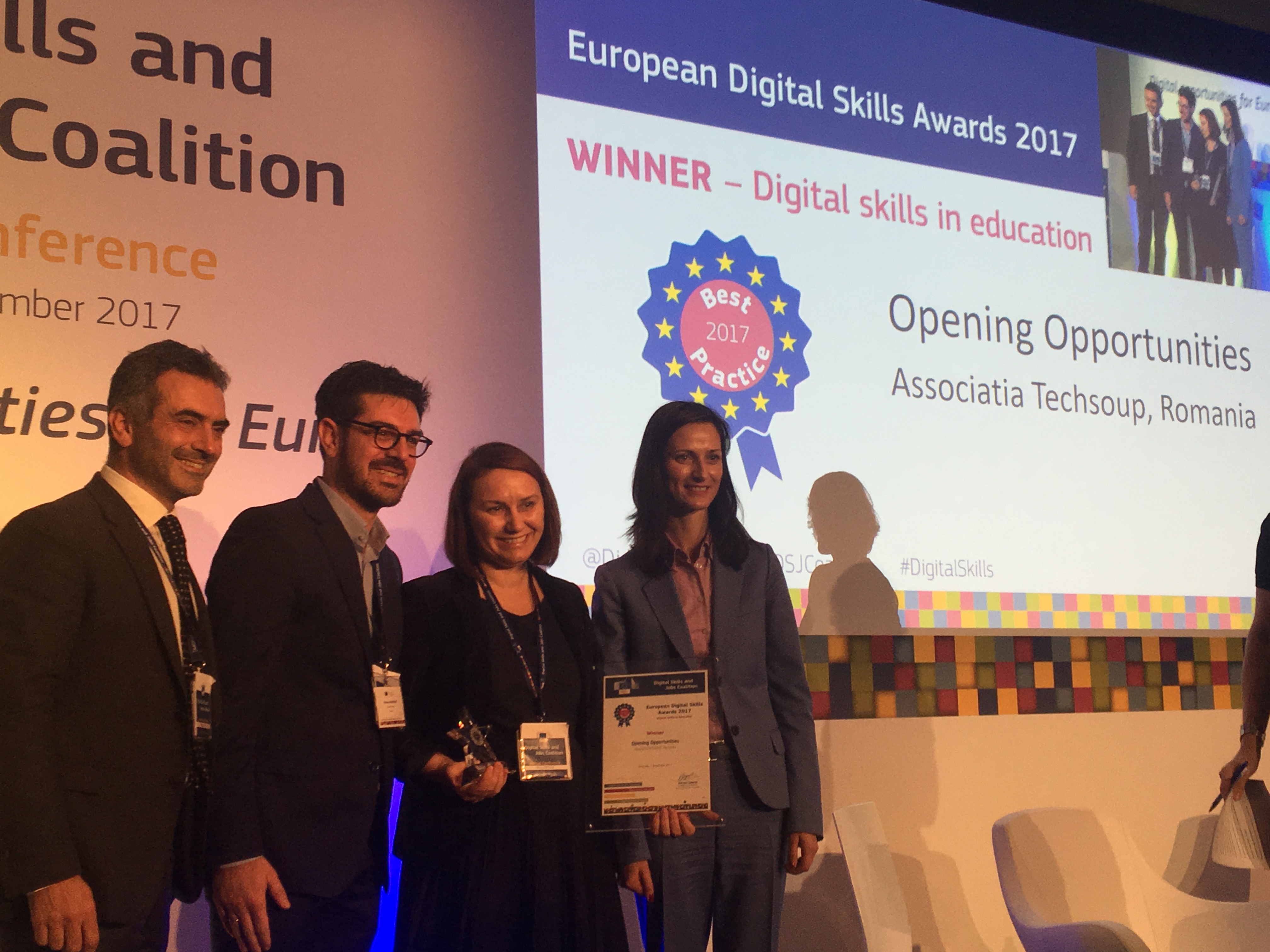 Programul Opening Opportunitie, printre cele 5 inițiative europene premiate în competiția European Digital Skills Awards