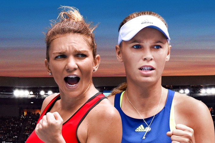 Simona Halep - Caroline Wozniacki 6-7, în finala Australian Open. Primul set, decis în tie-break