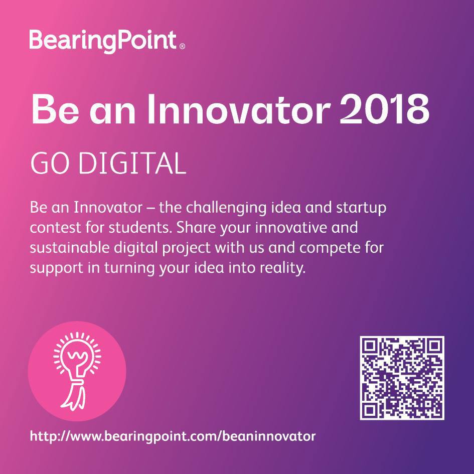 BearingPoint lansează „Be an Innovator" 2018, noua ediție a concursului de idei inovatoare pentru studenți