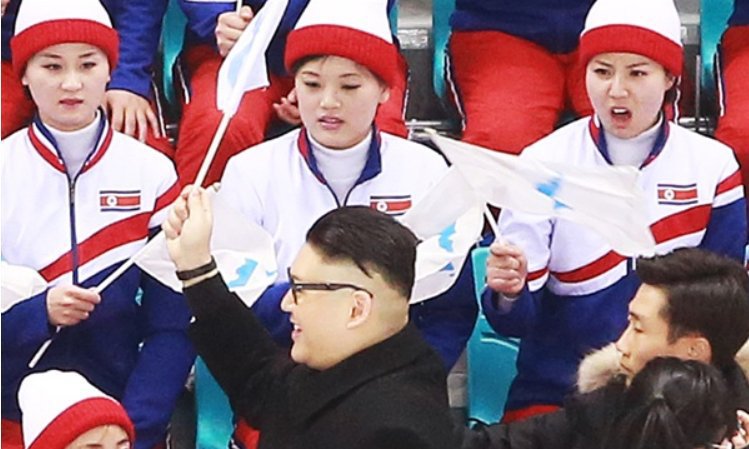 Moment INCREDIBIL la JO 2018. Majoretele nord-coreene, prinse cu garda jos când a apărut "liderul" Kim Jong Un | VIDEO