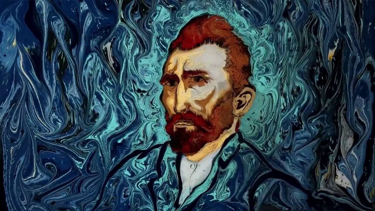 Artistul care pictează pe apă. Impresionantele opere de artă realizate după o tehnică antică - VIDEO