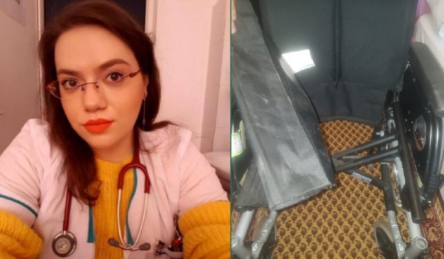 Doctoriță în scaun cu rotile, abandonată pe pista aeroportului Iași, după ce i-au  distrus scaunul cu rotile