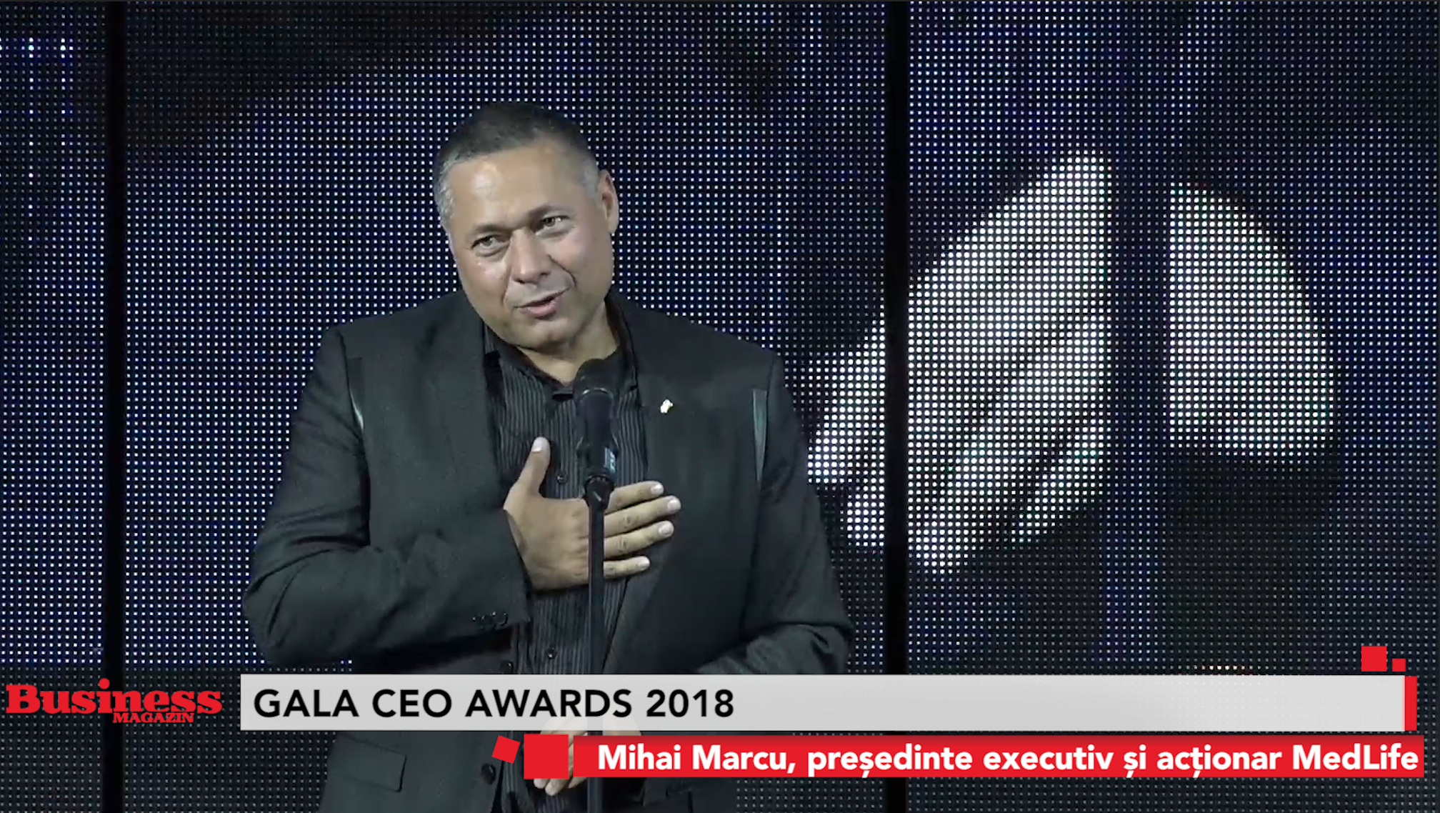 Mihai Marcu, președinte executiv și acționar MedLife - premiat la GALA CEO AWARD 2018 - VIDEO