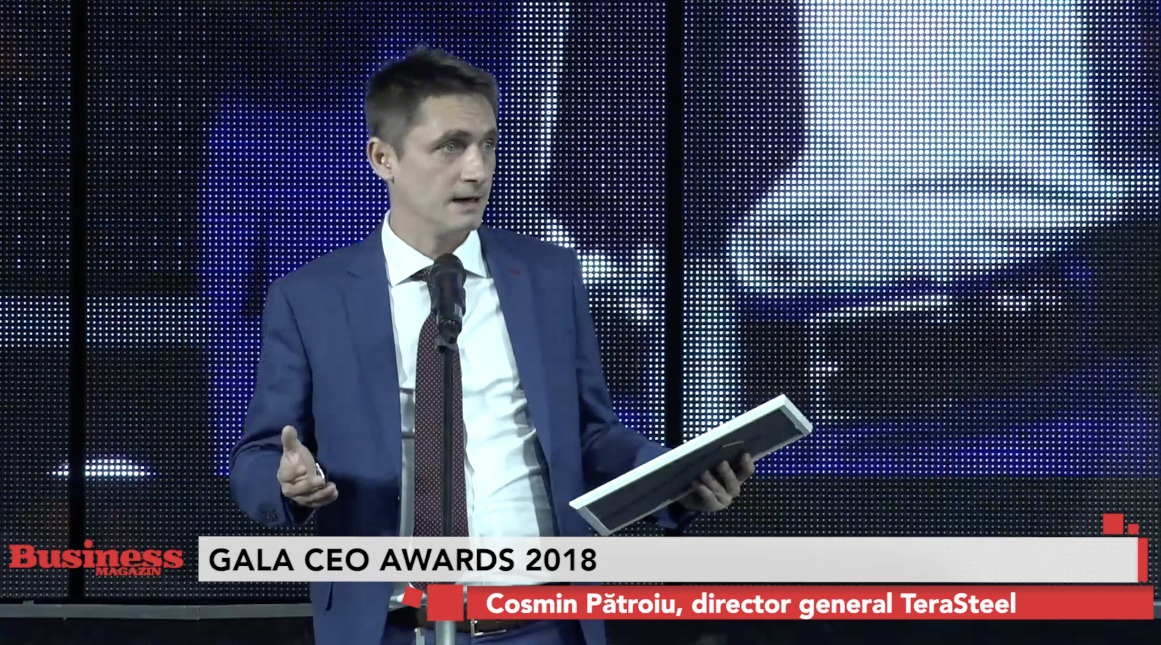 Cosmin Pătroiu, director general TeraSteel - premiat la GALA CEO AWARD 2018 - VIDEO