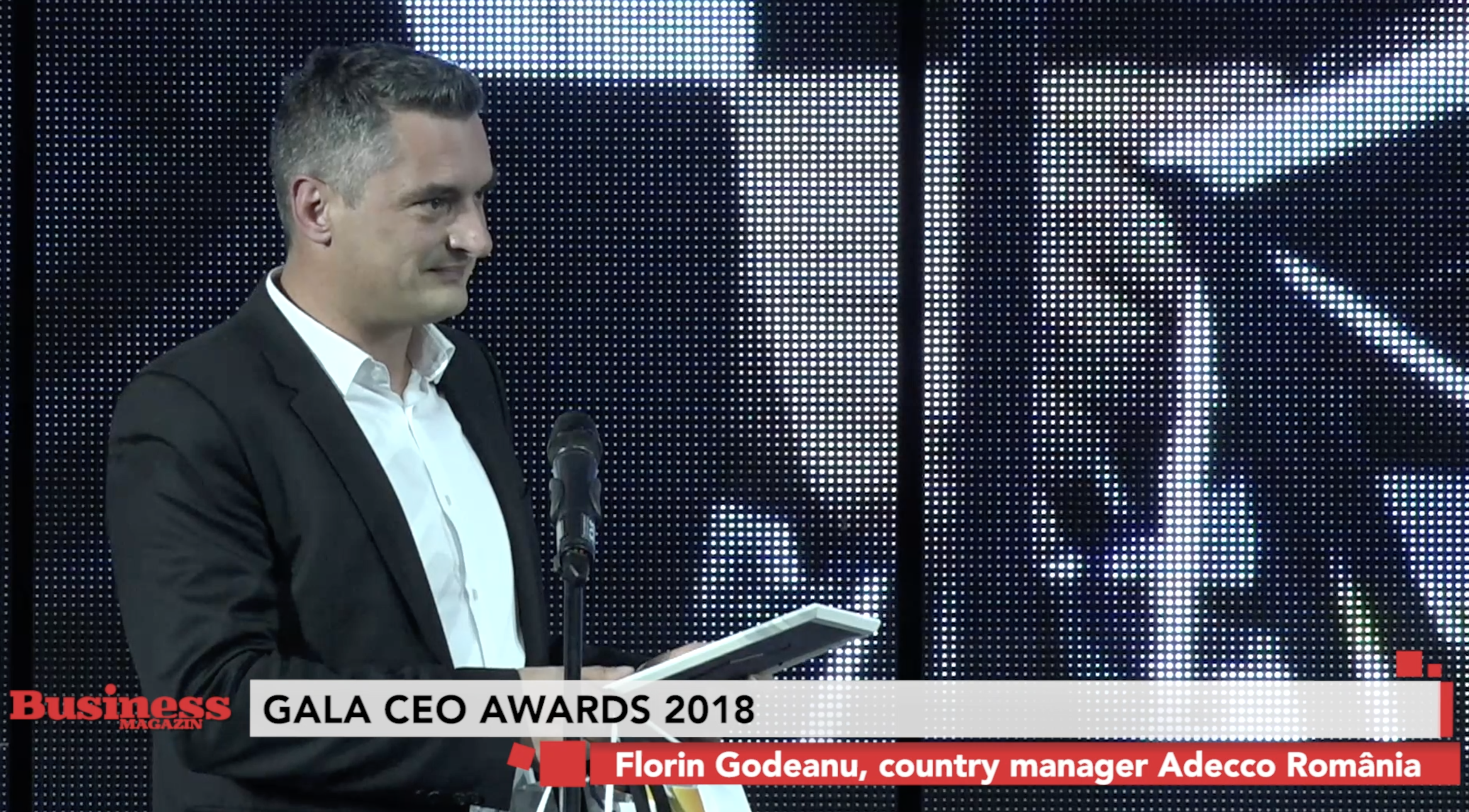 Florin Godeanu, country manager Adecco România - premiat la GALA CEO AWARD 2018 - VIDEO