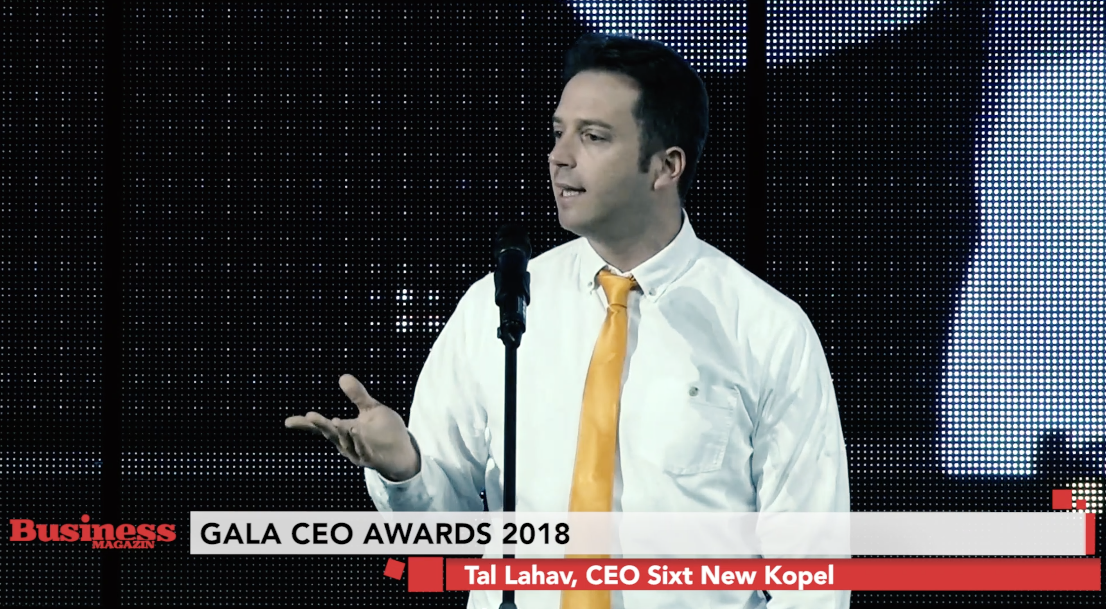 Tal Lahav, CEO Sixt New Kopel - premiat la GALA CEO AWARD 2018 - VIDEO