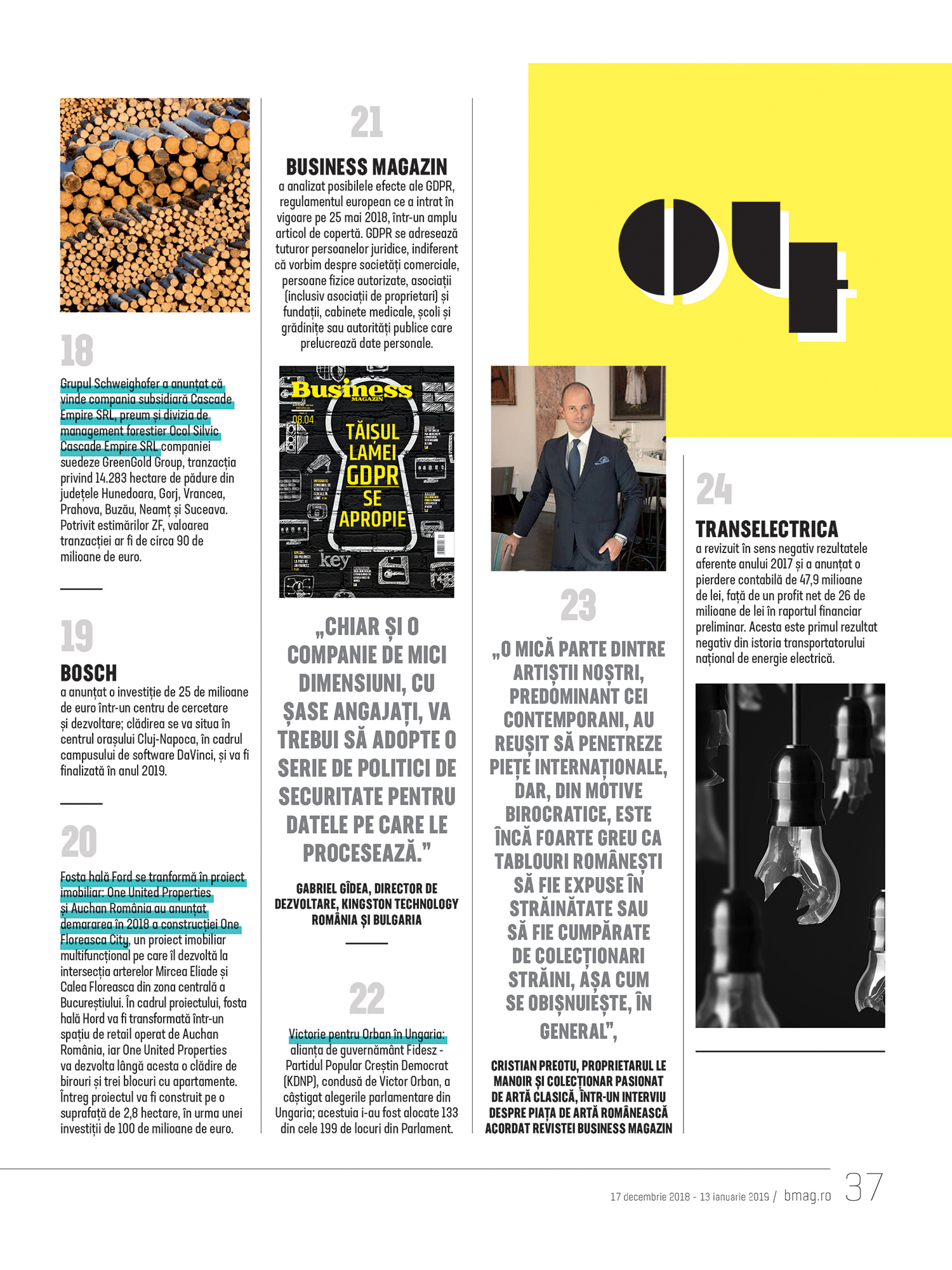 Business MAGAZIN vă prezintă 111 subiecte ale anului: Retrospectiva aprilie