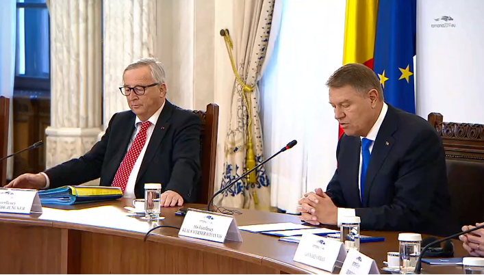 Jean-Claude Juncker, primit de Klaus Iohannis la Cotroceni | Iohannis: Statul de drept din Romania nu e negociabil. Discuțiile nu îmbunătățesc imaginea țării/ Juncker: Nu trebuie să exportăm