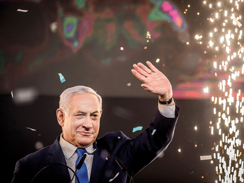 FOTO INFO: Netanyahu a câștigat al cincilea mandat