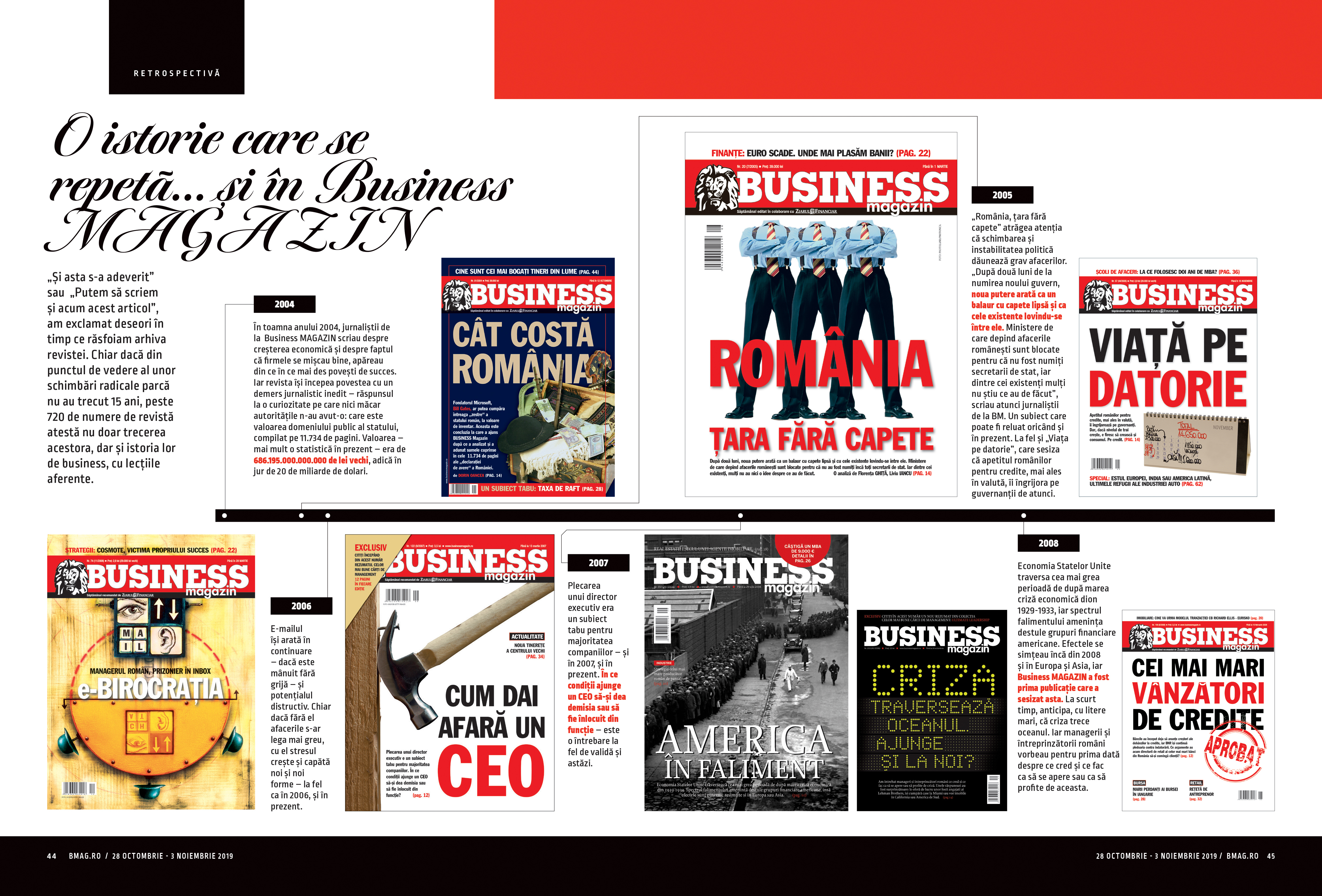 O istorie care se repetă...și în Business MAGAZIN