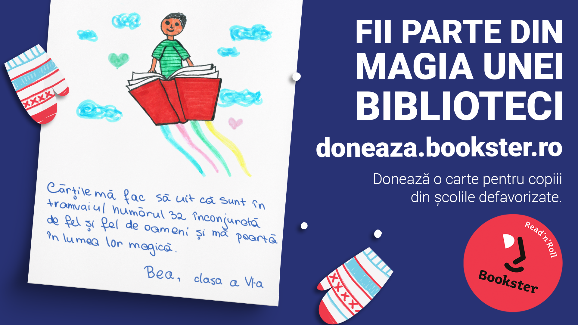 Bookster organizează o campanie de donații de cărți pentru copiii din școli aflate în medii vulnerabile