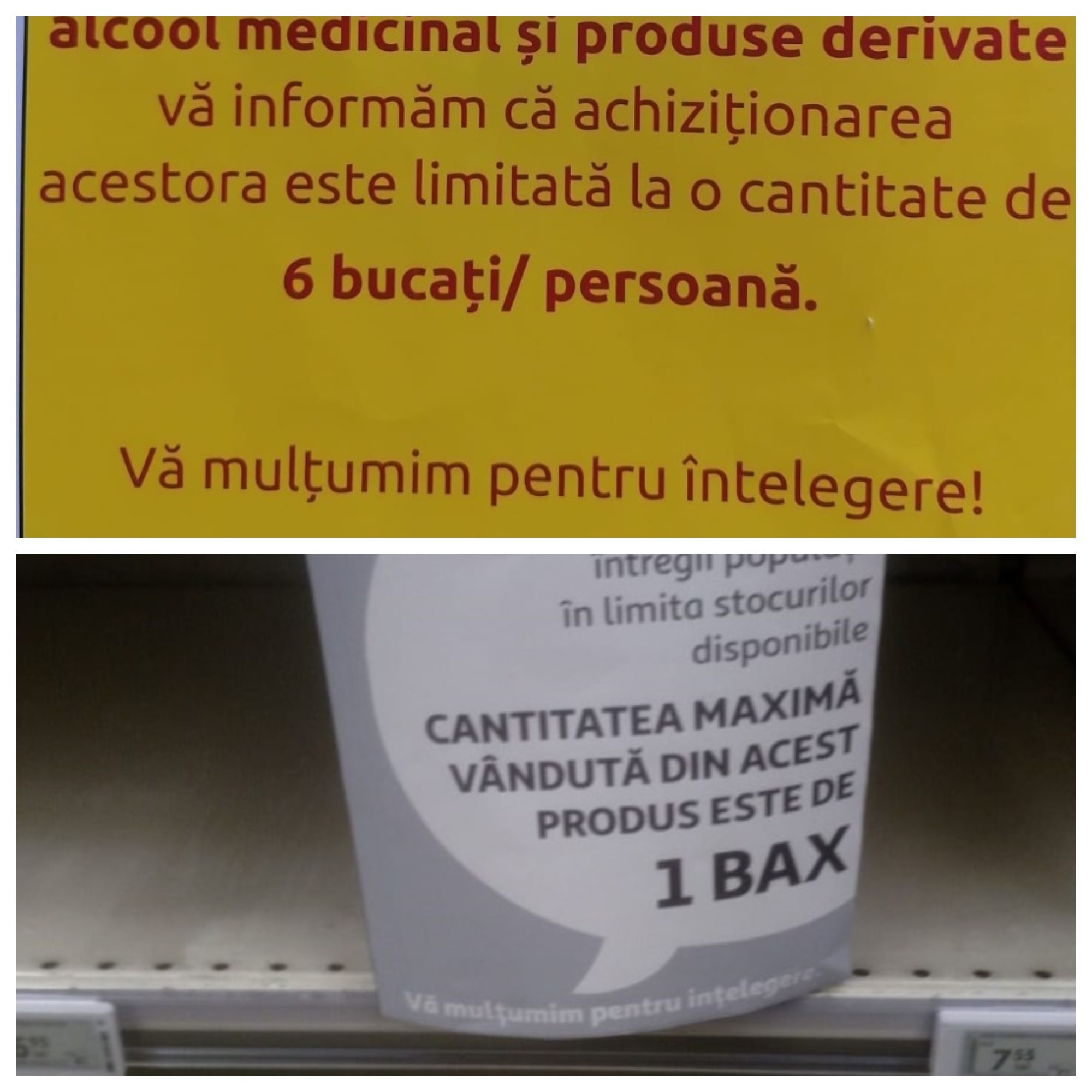 Lanțurile de magazine alimentare au început să limiteze la raft cantitățile pe care le pot cumpăra clienții din anumite produse