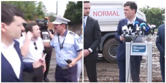Nicușor Dan, conferință bruiată de claxoane ale firmei de salubritate din Sectorul 5. Candidatul PNL-USR, împiedicat din nou să susțină declarații