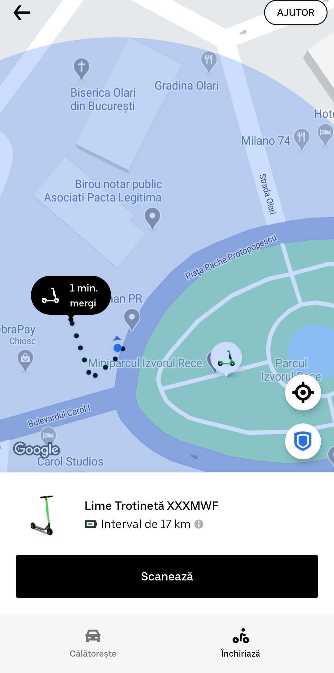 Trotinetele electrice Lime pot fi închiriate de astăzi direct în aplicația Uber în București, în baza unui parteneriat între cele două platforme